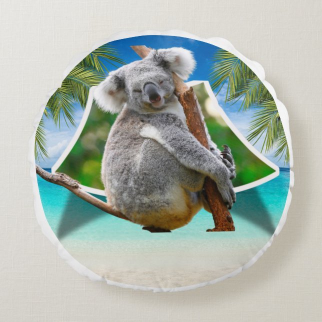 Koala Rundes Kissen (Vorderseite)