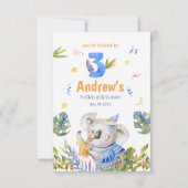Koala Safari Animals, Koala Birthday Einladung (Vorderseite)