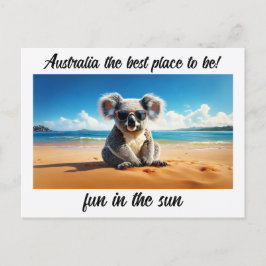 Koala Sandstrand Australien der beste Ort, um zu s Feiertagspostkarte