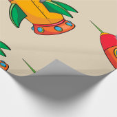 Koala schlafen bei einer farbenfrohen Rakete Geschenkpapier