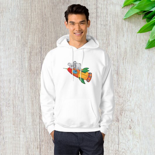 Koala schlafen bei einer farbenfrohen Rakete Hoodie