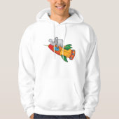 Koala schlafen bei einer farbenfrohen Rakete Hoodie (Vorderseite)