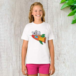 Koala schlafen bei einer farbenfrohen Rakete T-Shirt
