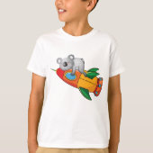 Koala schlafen bei einer farbenfrohen Rakete T-Shirt (Vorderseite)
