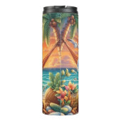 Koala schlafen in Beach Hammock Thermosbecher (Rückseite)