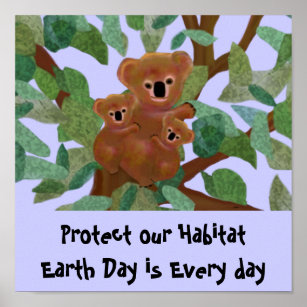 Koala schützt unseren Lebensraum Poster