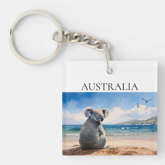 Koala sieht Australien Schlüsselanhänger (Vorderseite)