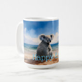 Koala sieht das Ozean Happy Oaster Kaffeetasse (Vorderseite Links)