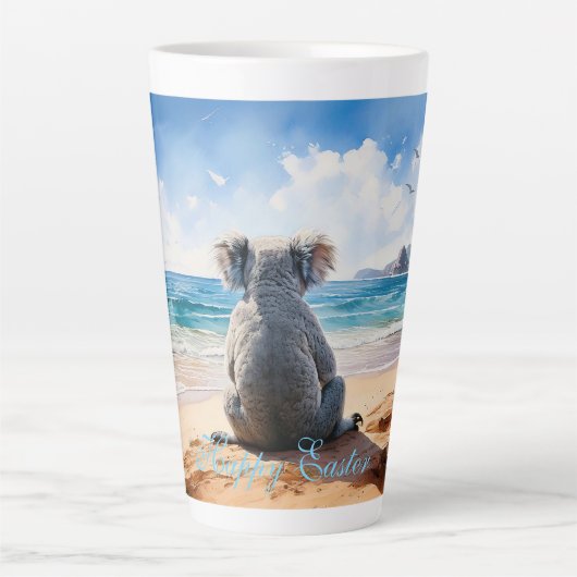 Koala sieht das Ozean Happy Oaster Milchtasse (Vorderseite)