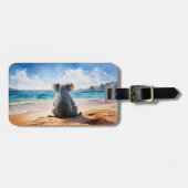 Koala sieht den Ozean Gepäckanhänger (Vorderseite horizontal)