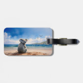 Koala sieht den Ozean Gepäckanhänger (Rückseite horizontal)