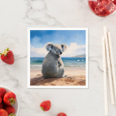 Koala sieht den Ozean Serviette (Beispiel)