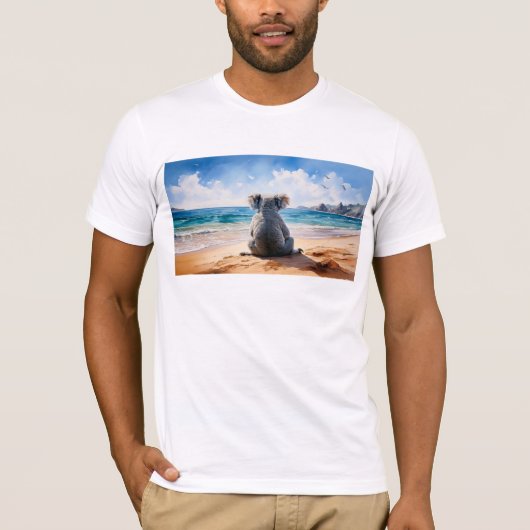 Koala sieht den Ozean T-Shirt (Vorderseite)