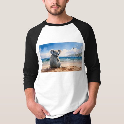 Koala sieht den Ozean T-Shirt (Vorderseite)