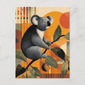 Koala Sitting in a Tree Postkarte (Vorderseite)
