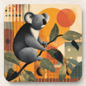 Koala sitzt in einem Baum Getränkeuntersetzer (Vorderseite)