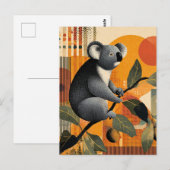 Koala sitzt in einem Baum Postkarte (Vorne/Hinten)