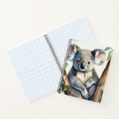 Koala sitzt in einem Eukalyptusbaum Notizblock (Innenseite)