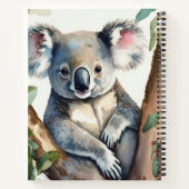 Koala sitzt in einem Eukalyptusbaum Notizblock (Rückseite)