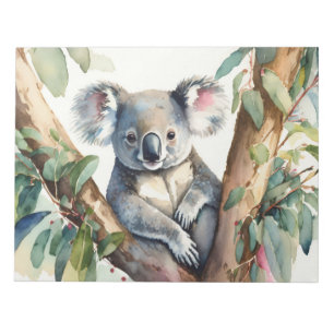 Koala sitzt in einem Eukalyptusbaum Notizblock