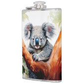 Koala sitzt in einem Kaugummi Flachmann (Links)