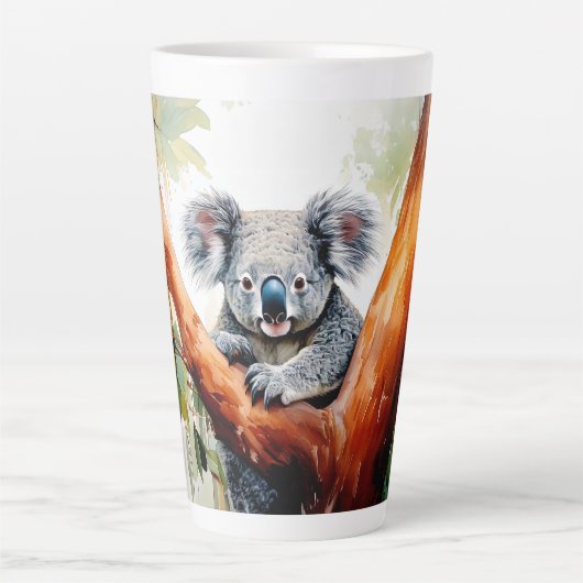 Koala sitzt in einem Kaugummi Milchtasse (Vorderseite)