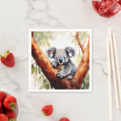 Koala sitzt in einem Kaugummi Serviette (Beispiel)