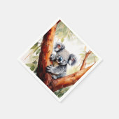 Koala sitzt in einem Kaugummi Serviette (Ecke)