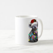 Koala sitzt mit Weihnachten Weihnachten Weihnachte Kaffeetasse (VorderseiteRechts)