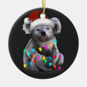 Koala sitzt mit Weihnachten Weihnachten Weihnachte Keramik Ornament (Vorne)