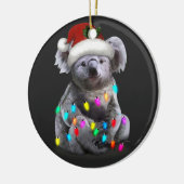 Koala sitzt mit Weihnachten Weihnachten Weihnachte Keramik Ornament (Links)