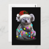Koala sitzt mit Weihnachten Weihnachten Weihnachte Postkarte (Vorne/Hinten)
