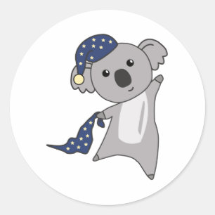 Koala Sleepyhead Koalas Niedlicher Tiere Runder Aufkleber