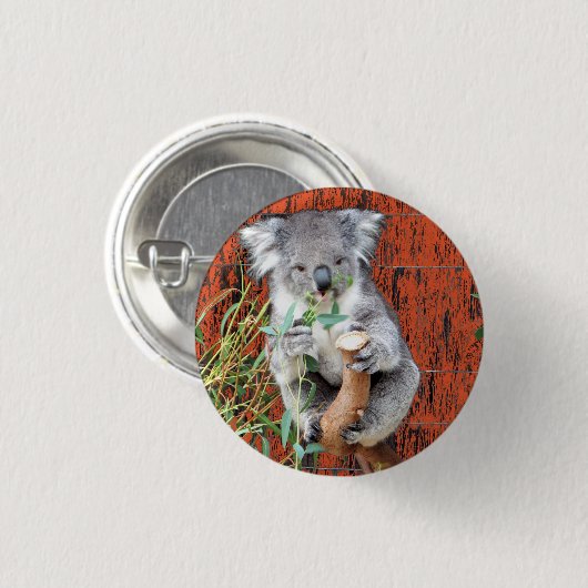 Koala Snack Time Abzeichen Button (Vorne & Hinten)