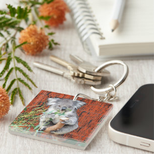 Koala Snack Time Acrylic Key Ring Schlüsselanhänger