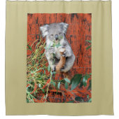 Koala Snack Time Duschvorhang (Vorderseite)