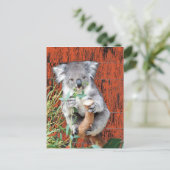 Koala Snack Time Postcard Postkarte (Stehend Vorderseite)