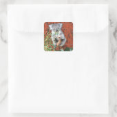 Koala Snack Time Quadratischer Aufkleber (Tasche)