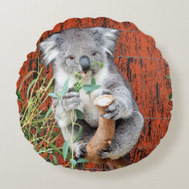 Koala Snack Time Round Cushion Rundes Kissen