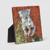 Koala Snack Time Table Top Plaque Fotoplatte (Vorderseite)