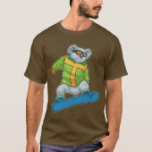 Koala Snowboarder Snowboard T-Shirt (Vorderseite)