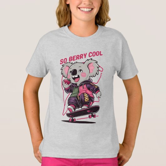 koala So Berry Cool Retro Strawberry T-Shirt (Vorderseite)