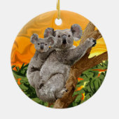 Koala-Sonnenuntergang Keramikornament (Hinten)