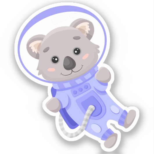 Koala Space Astronaut Aufkleber (Vorderseite)