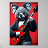 Koala spielt Gitarre | Art der AI Poster (Vorne)
