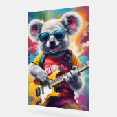 Koala spielt Gitarre, Rock Graffiti Acrylschild (Winkel)