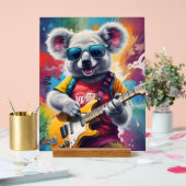 Koala spielt Gitarre, Rock Graffiti Acrylschild (Hochzeit)