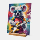 Koala spielt Gitarre, Rock Graffiti Acrylschild (Winkel)