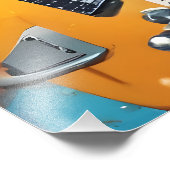 Koala spielt Gitarre, Rock Graffiti Fotodruck (Ecke)