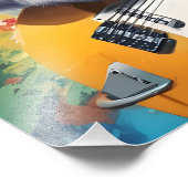 Koala spielt Gitarre, Rock Graffiti Fotodruck (Ecke)